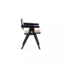 Hamlet 19.67" Ash Wood and Natural Cane Rectangular Seat Dining Arm Chair