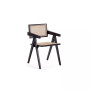Hamlet 19.67" Ash Wood and Natural Cane Rectangular Seat Dining Arm Chair