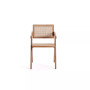 Hamlet 19.67" Ash Wood and Natural Cane Rectangular Seat Dining Arm Chair