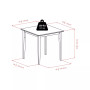 Groveland Square Solid Wood Dining Table, Shaker Leg