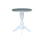 30" Round Top Pedestal Counter Height Dining Table