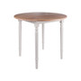 Sorella Round Drop Leaf Table, Natural & White