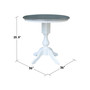 36" Round Top Counter Height Pedestal Table
