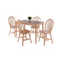 Ravenna 5 Piece Solid Wood Dining Table with 4 Windsor Chairs - Natural