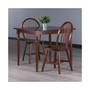 Mornay 3 Piece Solid Wood Dining Table with Windsor Chairs - Walnut