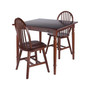 Mornay 3 Piece Solid Wood Dining Table with Windsor Chairs - Walnut