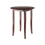 Transitional Fiona Round High Table, Walnut