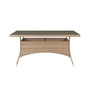 62.99" Genoa Steel and Rattan Patio Dining Table
