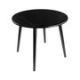 Moreno 36" Round Drop Leaf Table, Black Finish