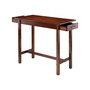 Breakfast Kitchen Island Table With 2 Drawers - Walnut Finish