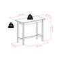Breakfast Kitchen Island Table With 2 Drawers - Walnut Finish