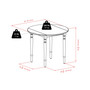 Sorella 30.08" Wood Round Drop Leaf Table