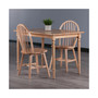 Ravenna 3 Piece Solid Wood Dining Table with 2 Windsor Chairs - Natural