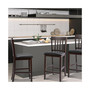 Set of 2 Bar Stools Counter Height Chairs w/ PU Leather Seat