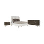 Drew & Jonathan Boulevard King 3-Pc Set (Uph Bed + Dresser + Nightstand)