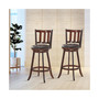 Set of 2 29.5'' Swivel Bar stool Leather Padded Dining Pub