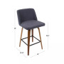 Toriano Swivel Bar Stool (Set of 2)