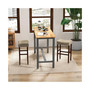 Set of 2 Bar Stools Bar Height Saddle Kitchen Chairs with Wooden Legs