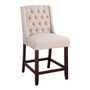 Newport Upholstered Bar Chairs with Tufted Back, Set of 2
