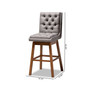 Gregory Modern Transitional Swivel Bar Stool Set, Set of 2