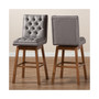 Gregory Modern Transitional Swivel Bar Stool Set, Set of 2