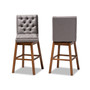 Gregory Modern Transitional Swivel Bar Stool Set, Set of 2