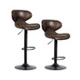 Set of 2 Adjustable Bar Stools Swivel Bar Chairs