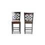 Nicolette Modern and Contemporary Wood Counter Stool Set, 2 Piece