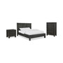 Avondale Graphite 3-Pc. Bedroom Set (California King Bed, Chest & Nightstand)