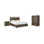 Gatlin 3-Pc. Brown Bedroom Set, (King Storage Bed, Nightstand & Chest), Created for Macy's
