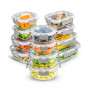 Glass Storage Containers with Leakproof Lids, Set of 12
