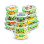 Glass Storage Containers with Leakproof Lids, Set of 12