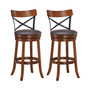 Set of 2 Bar Stools Swivel 29.5'' Dining Bar Chairs