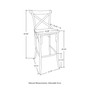Rustic Steel Bar Stool with Solid ELM Wood Seat and Back Support, Set of 2