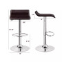 Set of 2 Swivel Bar Stool PU Leather Adjustable Bar Chair