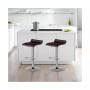 Set of 2 Swivel Bar Stool PU Leather Adjustable Bar Chair