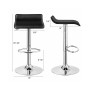 Set of 2 Swivel Bar Stool PU Leather Adjustable Bar Chair