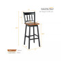 Set of 2 Swivel Bar Stools 30.5'' Pub Height Dining Bar Chairs