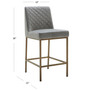Cambridge Velvet Stool, 2-Pc. Set (2 Grey Counter Stools)