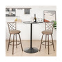 Set of 2 24/30 Inch Adjustable Swivel Barstools Metal Dining Chairs
