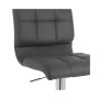 Adjustable Curved Back Barstool in Bonded Leather, Set of 2