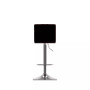 Adjustable Curved Back Barstool in Bonded Leather, Set of 2