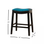 Jaden Bonded Leather Saddle Short Bar Stool