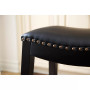 Jaden Bonded Leather Saddle Short Bar Stool