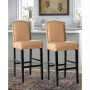 Upholstered Bar Chair with Studded Decor, Set of 2, 45"