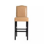 Upholstered Bar Chair with Studded Decor, Set of 2, 45"