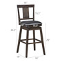 Swivel Bar Stool 29 inch Upholstered Pub Height Bar Chair
