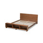 Regina Modern Full Size Platform Storage Bed with Built-in Shelves