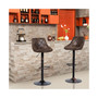 Set of 2 Adjustable Bar Stools Swivel Bar Chairs Hot-stamping