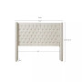 Amelia Fabric Tufted Queen Headboard